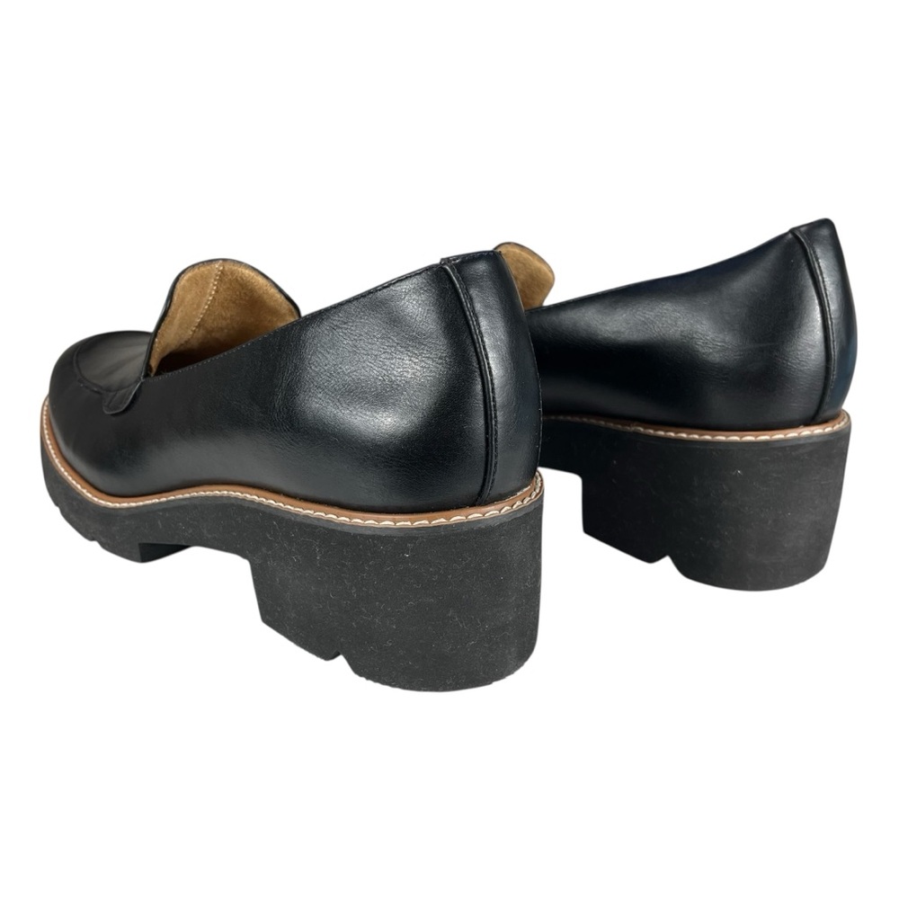 Naturalizer Women’s 12M‎ Black Leather Loafer Heels Comfort Pumps Shoes - Picture 6 of 13